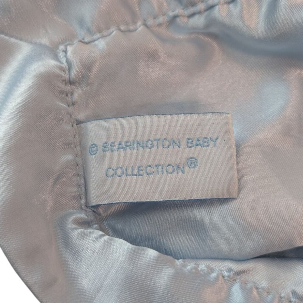 Bearington Baby Collection Bunny Rabbit Lovey Blue Satin Trim Security Blanket - Picture 6 of 7